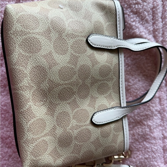 Coach Cream and Gold Signature Tote Mini - Picture 2 of 4